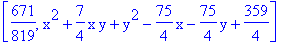[671/819, x^2+7/4*x*y+y^2-75/4*x-75/4*y+359/4]